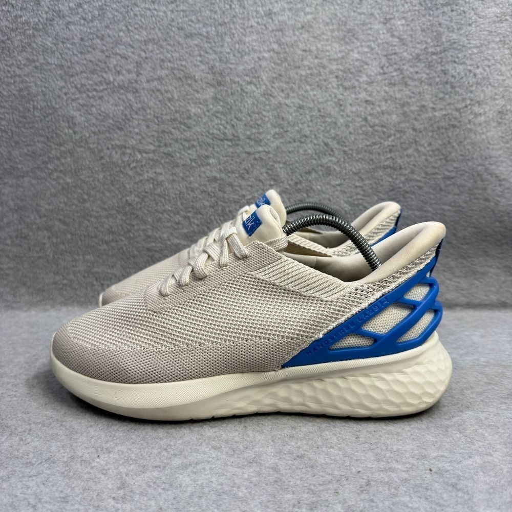 Kizik Athens Womens Shoes Size 8 Wide Sand Blue Hands-Free Slip On Sneakers